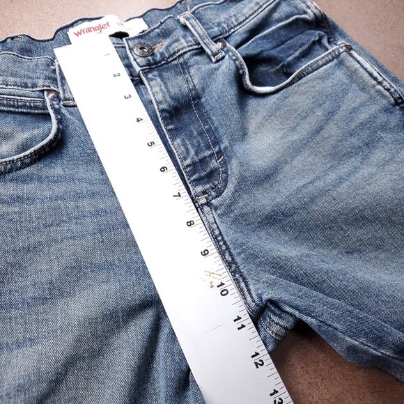 Wrangler Slim Boot 77 Jeans Men 30x32 Md Blue Vintage Distressed Stretch Western - Picture 6 of 12